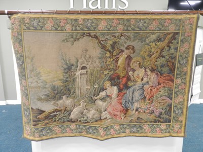 Lot 309 - An 18th century style tapestry wall hanging,...