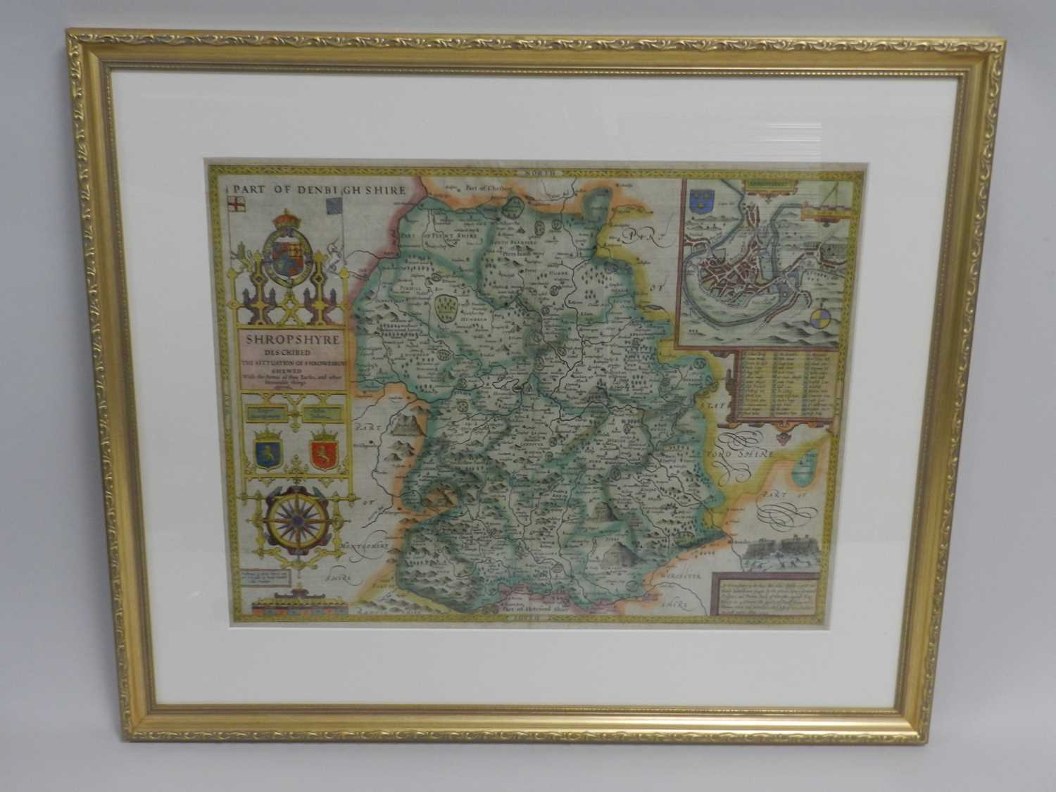 Lot 240 - John Speed (17th Century or later) Map of Shropshire
