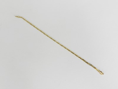 Lot 53 - A yellow metal bracelet