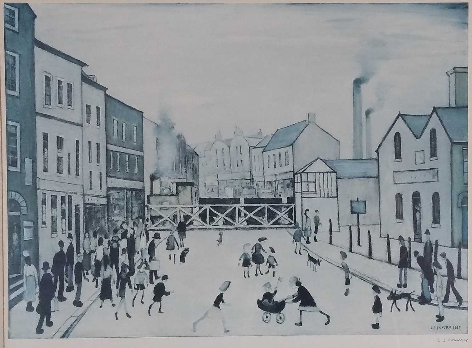 Lot 254 - L.S. Lowry (British 1887-1976) Level Crossing Burton-on-Trent