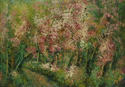 Lot 321 - Manouchehr Niazi (Iranian School b.1936) Blossom on a Country Track