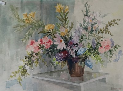 Lot 177 - R.G. Britton (British 20th Century) Still Life Spring Flowers