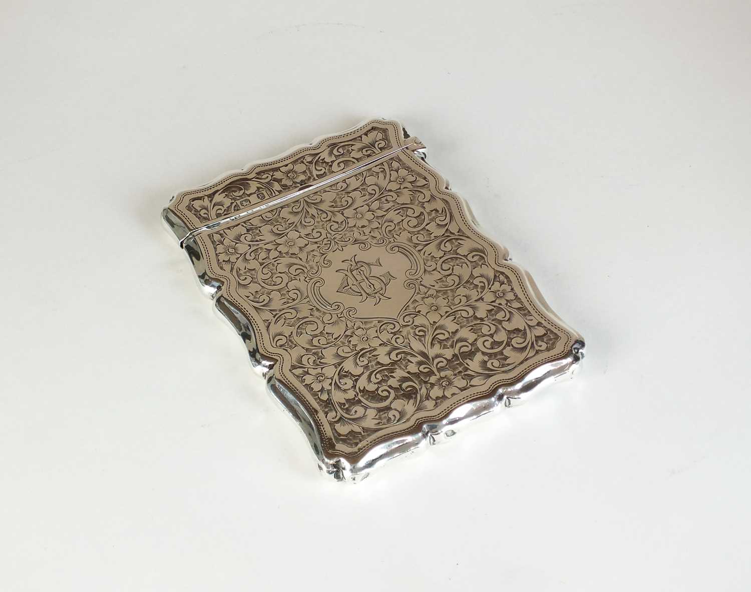 Lot 18 - A late Victorian silver card case