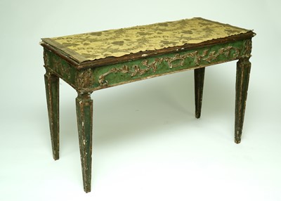 Lot 456 - A late 18th century Italian painted pine rectangular side/console table