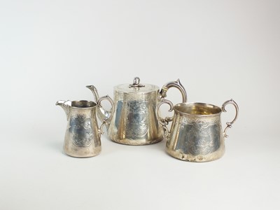 Lot 35 - A Victorian three piece silver tea service