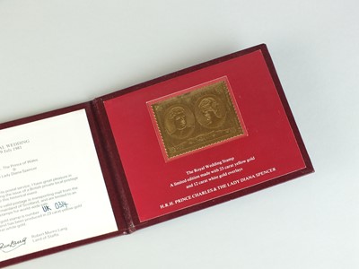 Lot 371 - A commemorative gold stamp