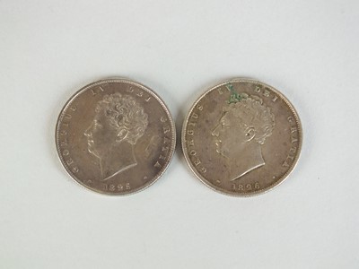 Lot 363 - Two George IV half crowns