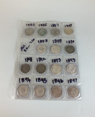 Lot 73 - A collection of fifteen half crowns