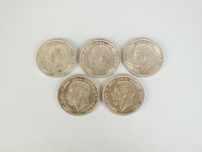 Lot 379 - Five George V half crowns