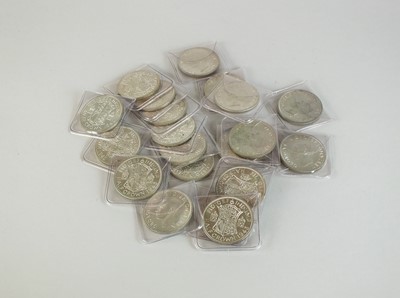 Lot 372 - A collection of ninety-nine George VI silver half crowns