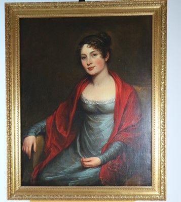 Lot 129 - English School, 19th century, 3/4 portrait of...