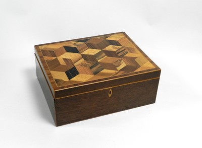 Lot 323 - A 19th century crossbanded box, probably...