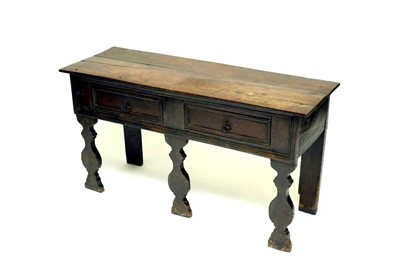 Lot 439 - A 17th century and later oak dresser base