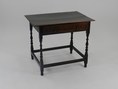 Lot 406 - A joined oak lowboy, 19th century, the plain...