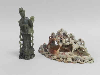 Lot 270 - A Chinese pewter mounted Yixing pottery...