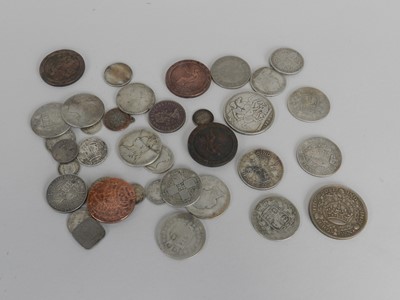 Lot 95 - A collection of British silver and copper coins