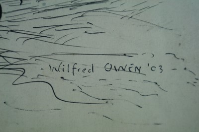 Lot 225 - Wilfred Owen (British 1893-1918), Ink Sketch of a Bird