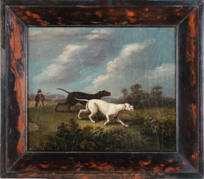 Lot 215 - Attributed to Samuel Raven (British 1775-1847) A Setter and Pointer at Work