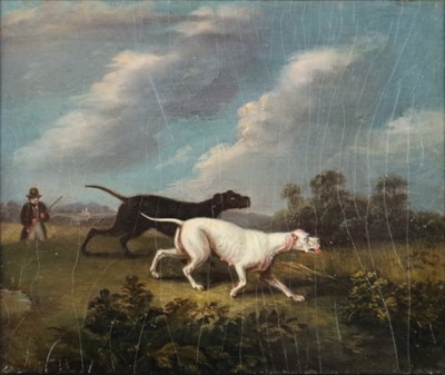 Lot 215 - Attributed to Samuel Raven (British 1775-1847) A Setter and Pointer at Work