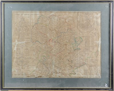 Lot 78 - Pair of 17th Century or Later John Speed Maps of Shropshire