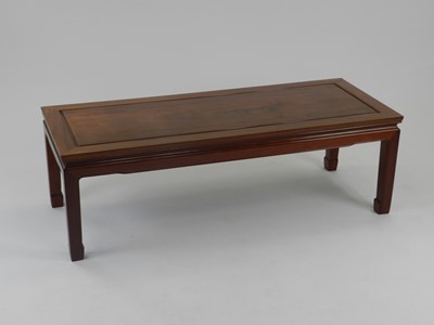 Lot 415 - A Chinese rosewood low table, Kang, 20th...