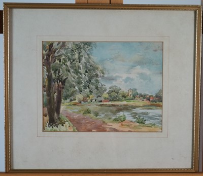 Lot 397 - J Johnson (British 19th Century) Watercolour of Cows on a Farm Track