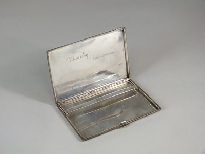 Lot 227 - Italian silver cigarette case gifted from Benito Mussolini to Admiral Dönitz