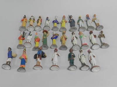 Lot 273 - A collection of Indian carved and painted...