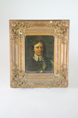 Lot 128 - After Samuel Cooper, Portrait of Oliver Cromwell in Armour