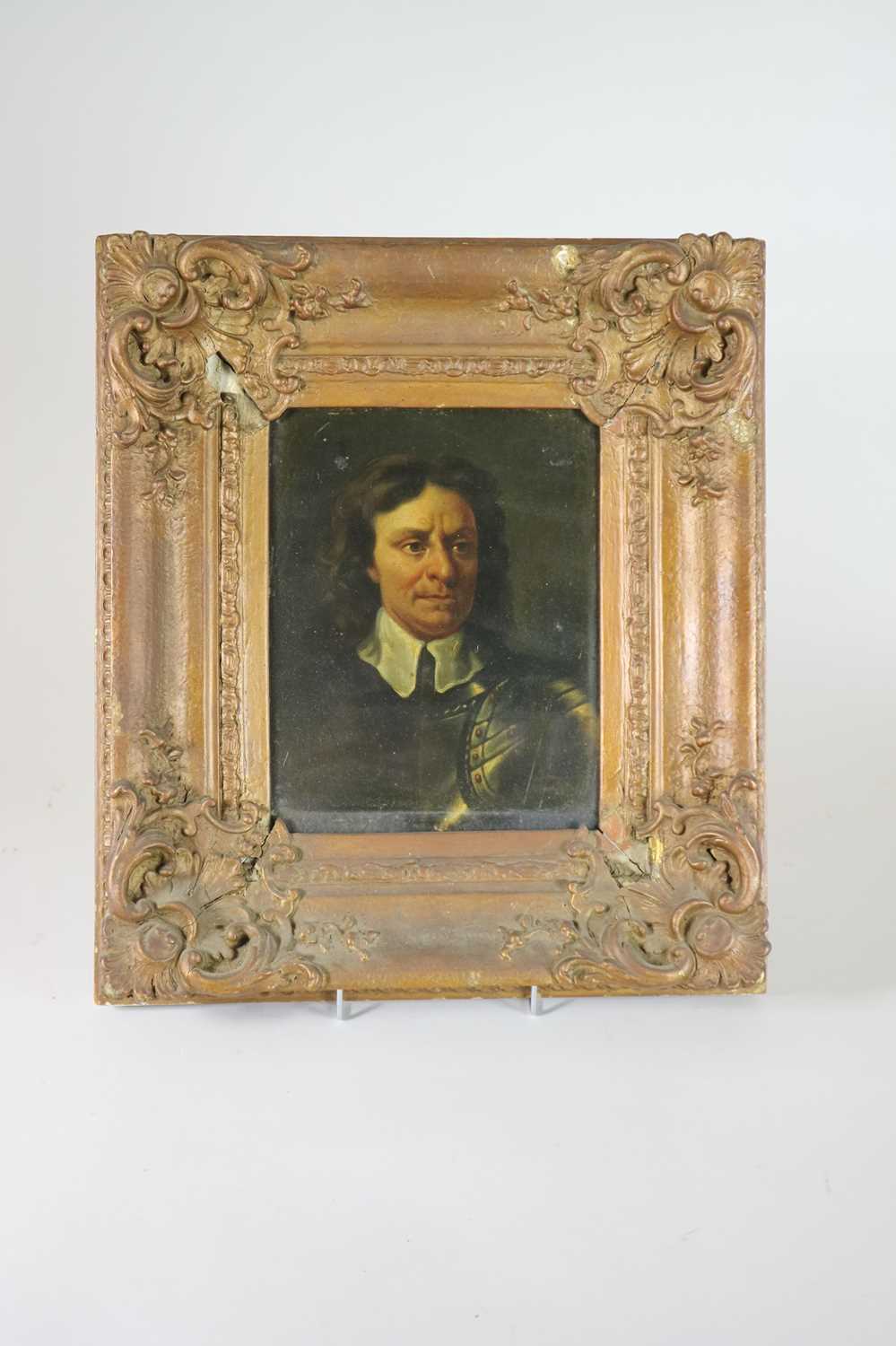 Lot 128 - After Samuel Cooper, Portrait of Oliver Cromwell in Armour