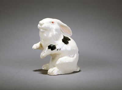 Lot 357 - A Japanese Satsuma figure of a rabbit