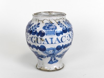 Lot 235 - Miniature 17th/18th-century delft apothecary vase