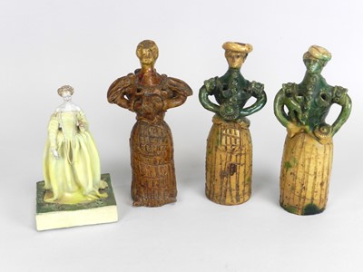 Lot 257 - Chelsea Cheyne figure and three Art Pottery figures