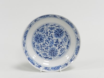 Lot 278 - A Chinese blue and white dish, Guangxu...