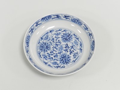 Lot 278 - A Chinese blue and white dish, Guangxu...