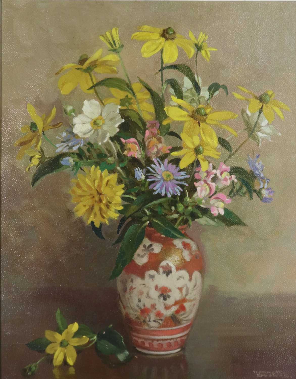 Lot 185 - Kenneth Brookes (British School), Still Life of Spring Flowers