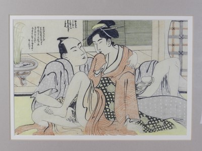 Lot 280 - Utamaro school, 19th/20th Century, a pair of...