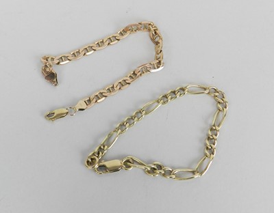 Lot 82 - Two 9ct gold curb link bracelets