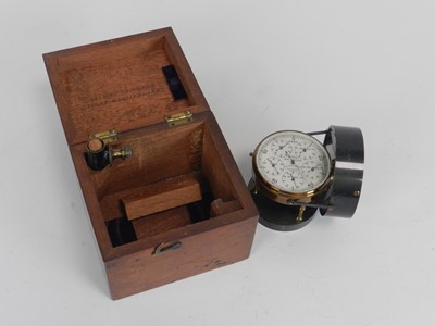 Lot 383 - An Elliot anemometer in mahogany case.