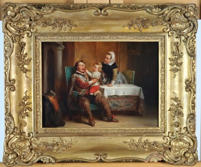 Lot 132 - Hendrick Joseph Dillens (Belgian 1812-1872), The Cavaliers Return