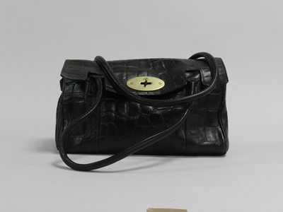 Lot 343 - A recent vintage Mulberry leather crocodile...