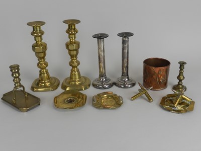 Lot 346 - A group of assorted brass and metalware