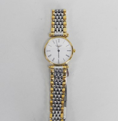 Lot 88 - A Longines stainless steel and gilt wristwatch