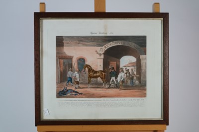 Lot 213 - British School (19th Century), Grey Horse in Loose Box