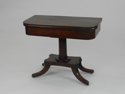 Lot 450 - A late Victorian mahogany fold over pedestal...