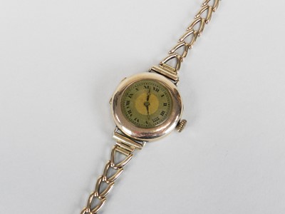 Lot 361 - A 9ct gold wristwatch