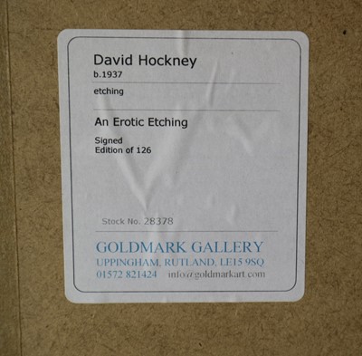 Lot 117 - David Hockney (British Contemporary) An Erotic Etching