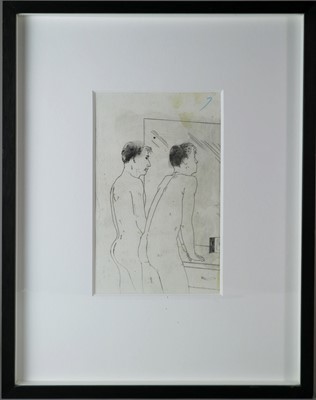 Lot 113 - David Hockney RA (British b.1937) Two Figures with Mirror