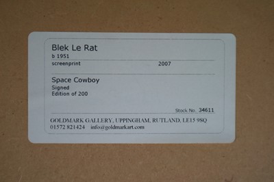 Lot 82 - Blek le Rat (French Contemporary) Space Cowboy