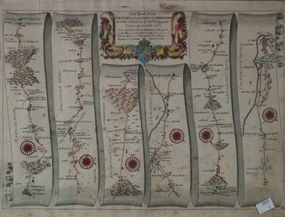 Lot 206 - Two 17th century, or later, strip maps